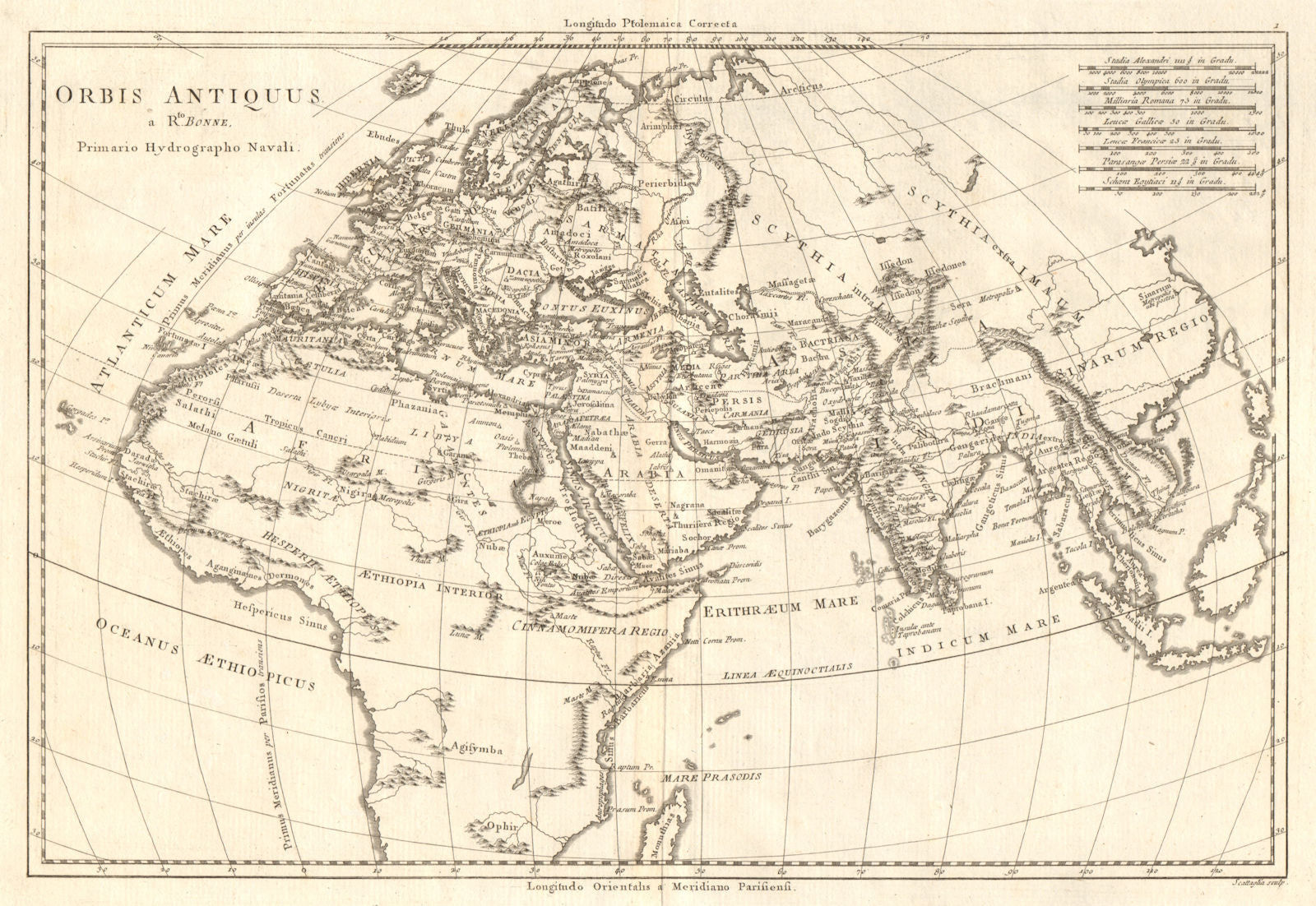 Orbis Antiquus. The Ancient World. Europe Africa Asia. BONNE 1789 old map